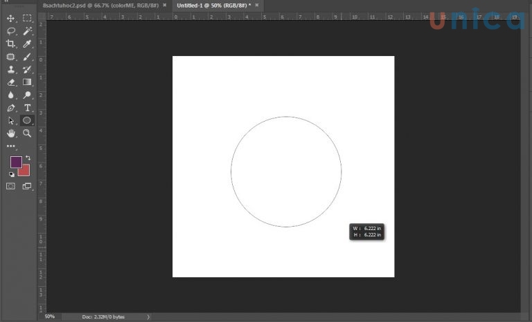 Hướng dẫn vẽ hình tròn trong Photoshop CS6 CC 2020 2019